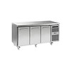 Gram 3-door refrigerated workbench stainless steel | 90x172x70cm