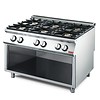 Gastro-M Cuisinière à gaz avec espace de rangement | 6 brûleurs