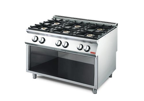  Gastro-M Gasherd mit Stauraum | 6 Brenner 