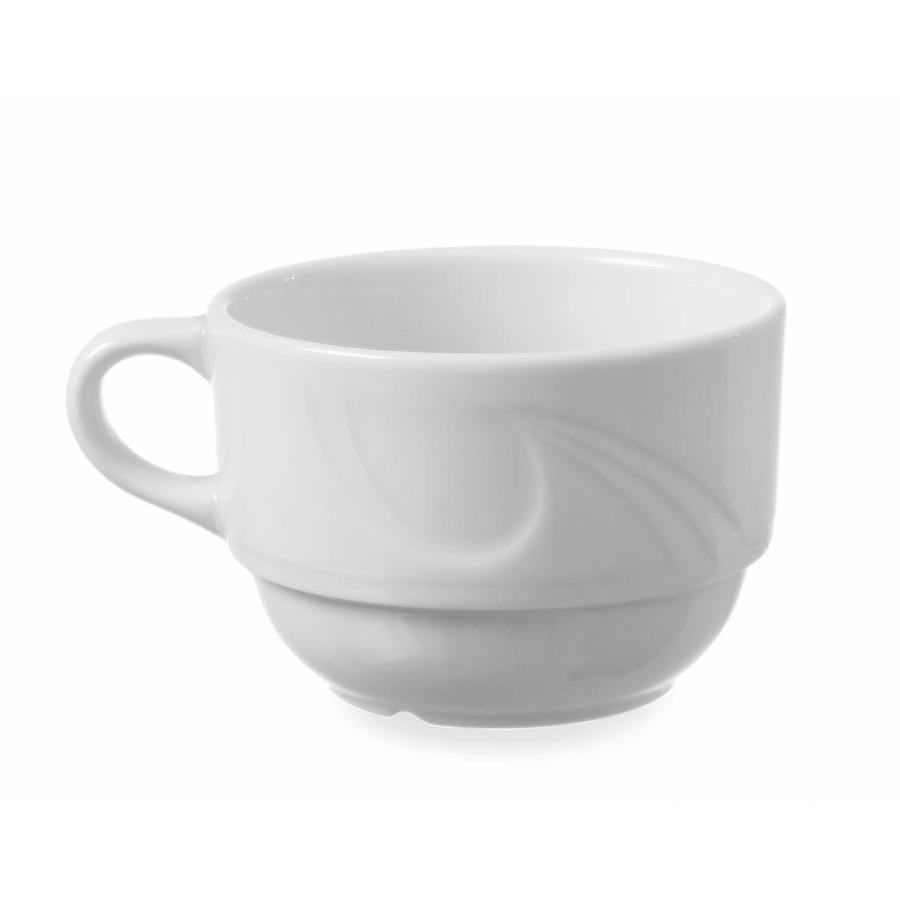 Tasse à cappuccino Hendi en porcelaine blanche | 23cl (12 pièces)