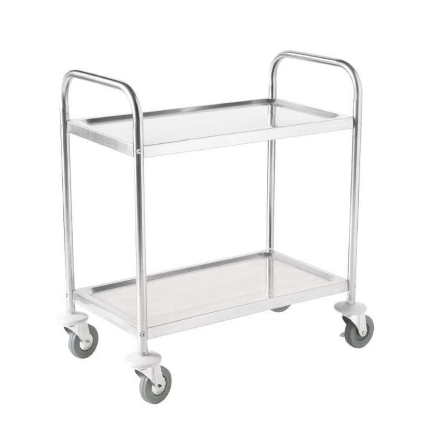 Chariot de service traiteur | 2 feuilles | 82(h)x71x40 cm