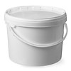 HorecaTraders White bucket with lid | 11.5 liters