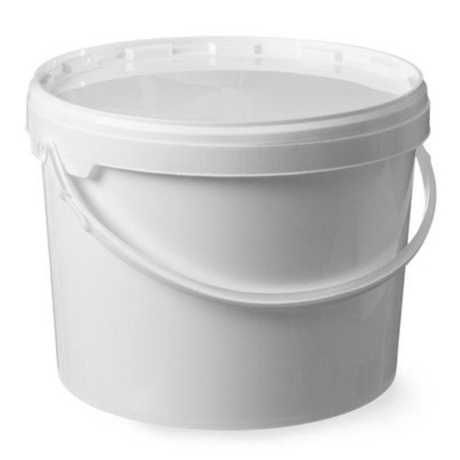 Seau blanc avec couvercle | 11,5 litres