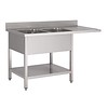 Gastro-M Stainless steel sink | Dishwasher Series |160x70x85cm