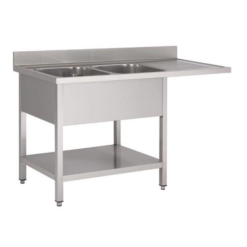  Gastro-M Stainless steel sink | Dishwasher Series |160x70x85cm 