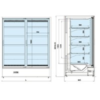 Wall Display Case | LED Lighting | Automatic Defrost | 2 Sizes