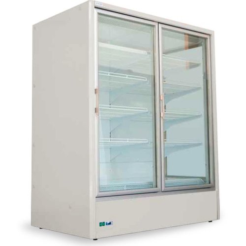  HorecaTraders Wall Display Case | LED Lighting | Automatic Defrost | 2 Sizes 
