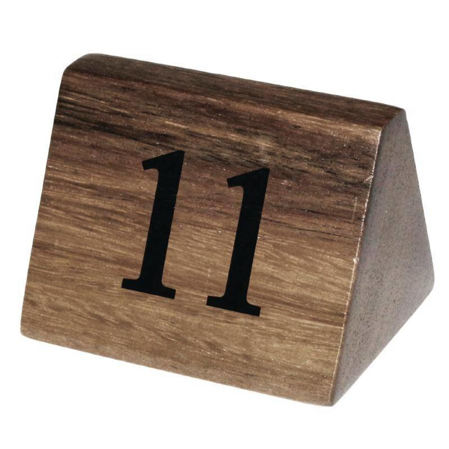 Numéros de table en bois de 1 à 30 | 3 séries