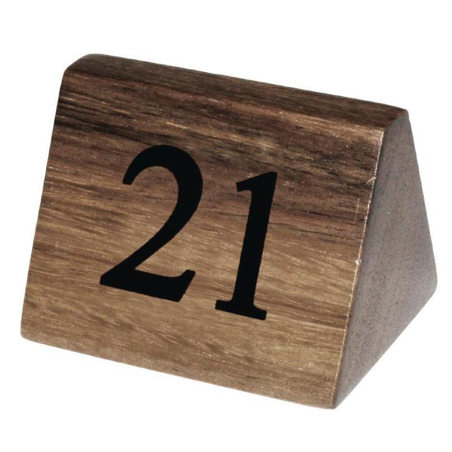 Numéros de table en bois de 1 à 30 | 3 séries