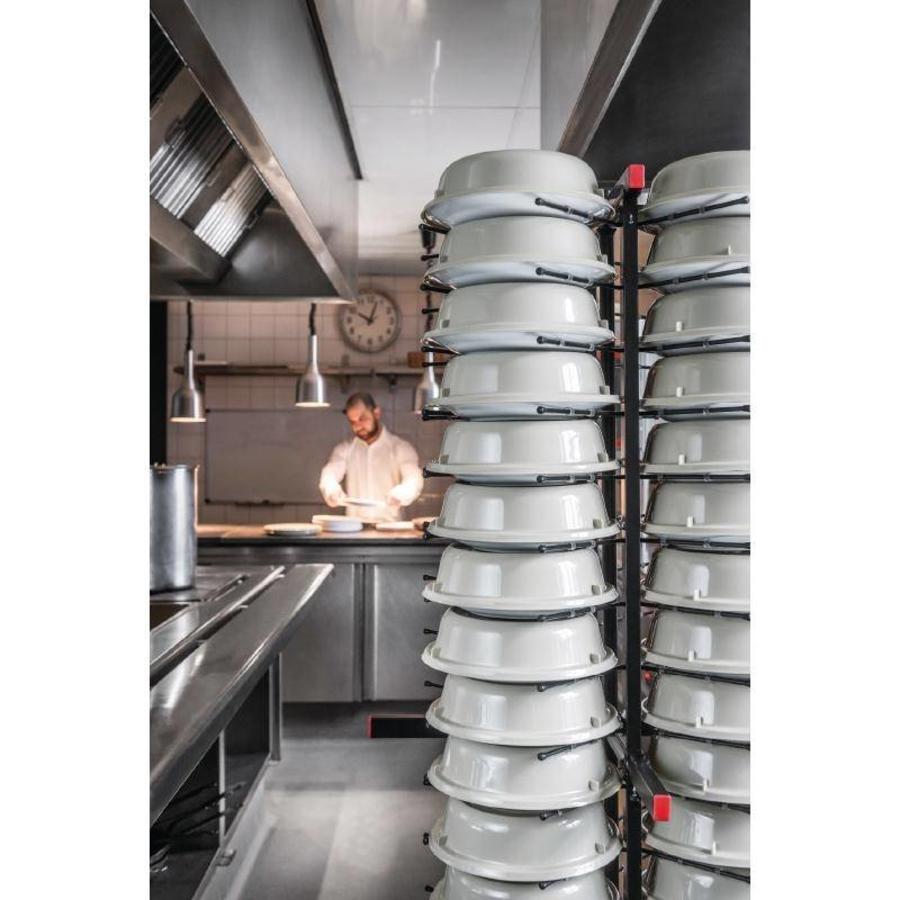 Égouttoir à assiettes avec roulettes | 72 plaques