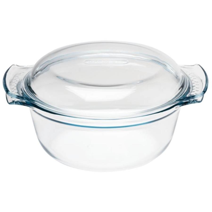Cocotte ronde en verre de 1,5 litre