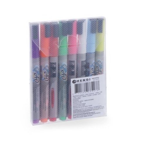  Hendi Kreidemarker 8 Farben | Runder Punkt 