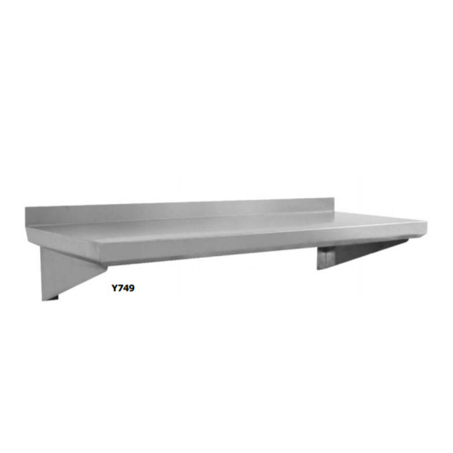 Étagère murale en acier inoxydable | 90 x 30 cm