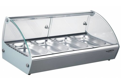 HorecaTraders Vitrine chauffante | 4x 1/3 GN 