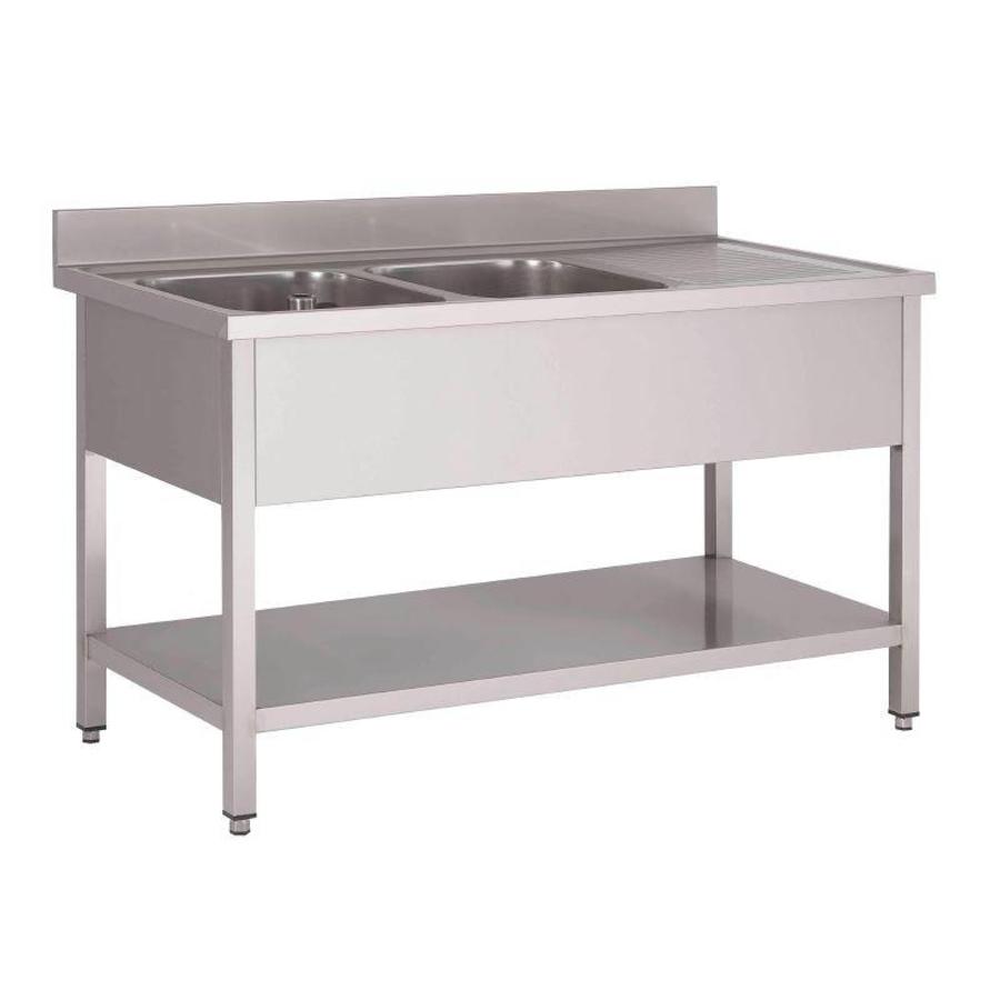 Sink stainless steel | sink left | 160x70x85 cm