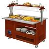 HorecaTraders Bain Marie Buffet 4 x 1/1 GN Dunkelbraun