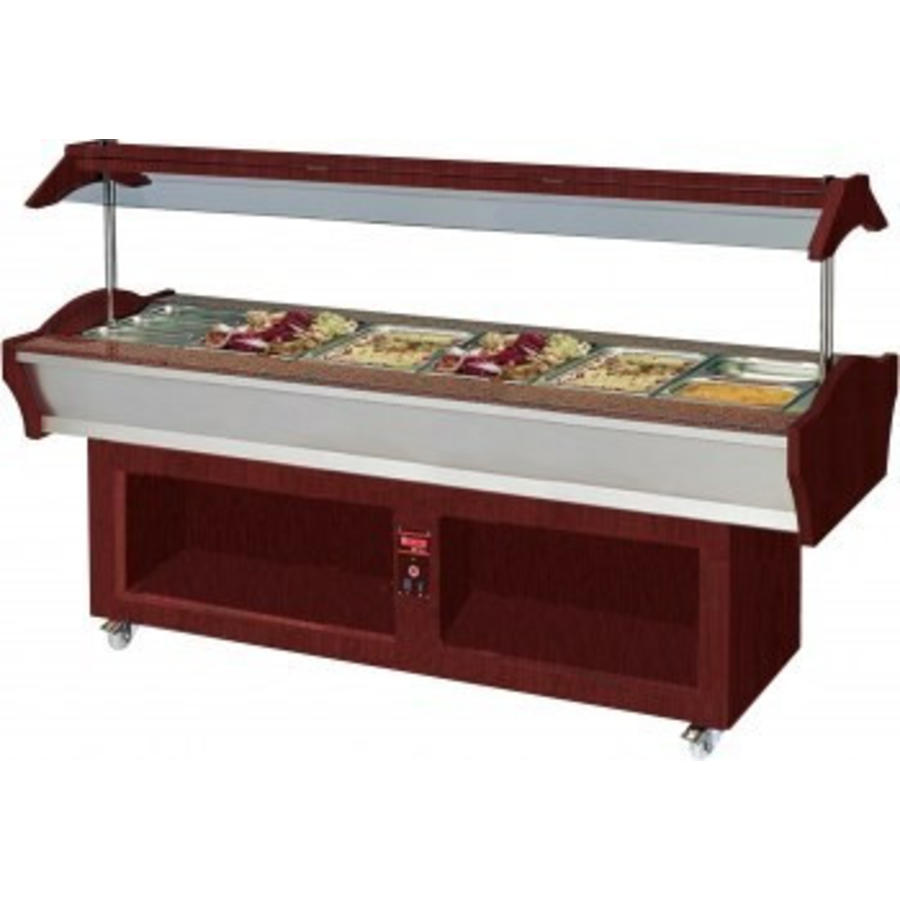 Buffet îlot traiteur chaud 6 x 1/1GN