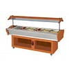 Saro Heated buffet bar 6 x 1/1GN Walnut