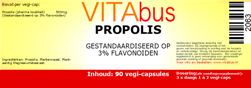 Vitabus Propolis 3% Flavonoïden 90 vegetarische capsules