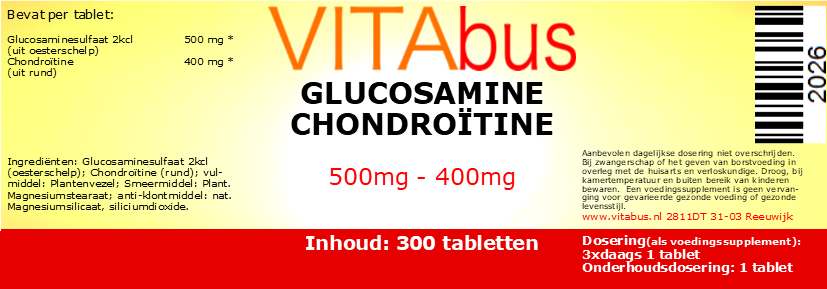 Vitabus Glucosamine - Chondroïtine 5:4 300 tabletten