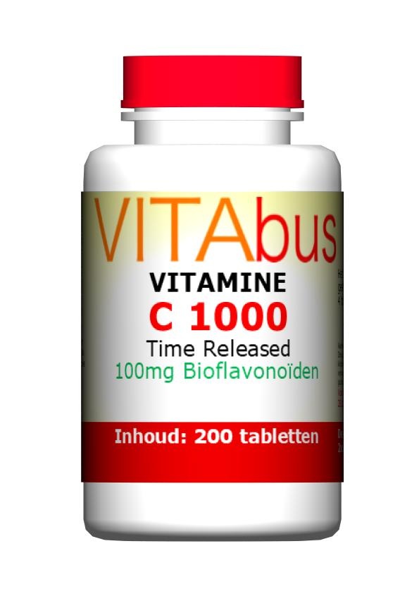 Vitabus Vitamine C 1000 Time Released 200 vegetarische tabletten