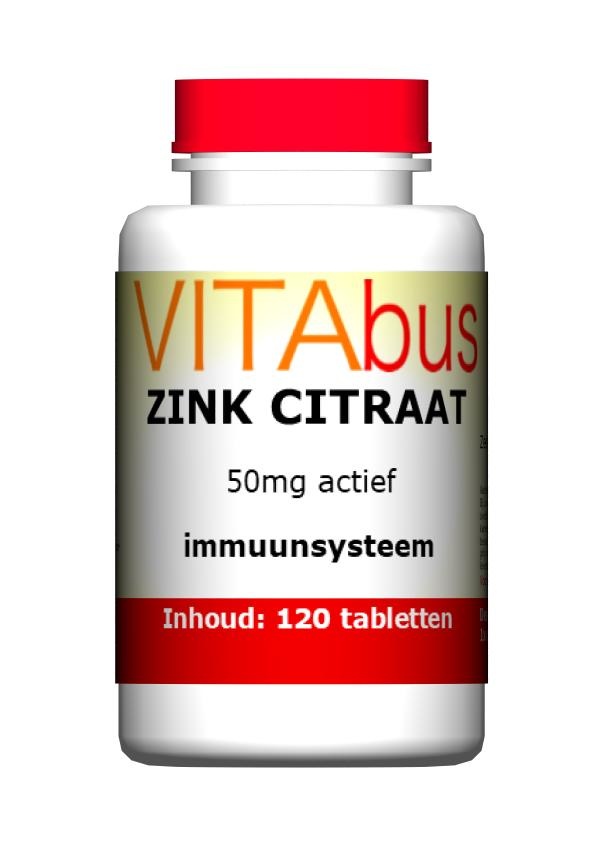 Vitabus Zink Citraat 50 mg 120 tabletten