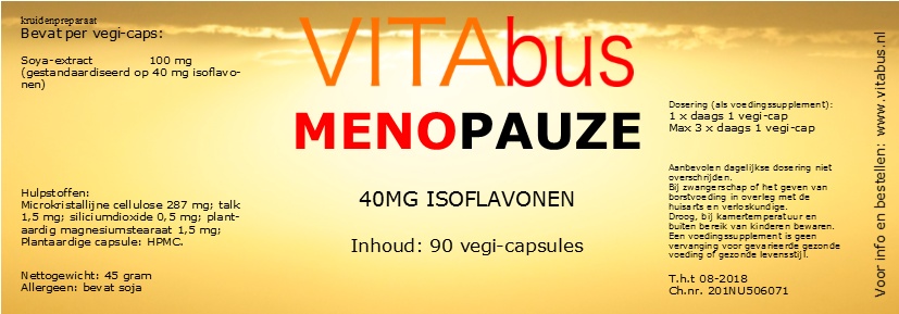 Vitabus Isoflavon / menopauze 90 vegetarische capsules