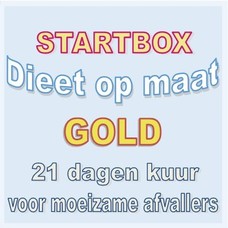 21 dagen startbox GOLD voor moeizame afvallers. Weekprijs = 65,50 euro/week