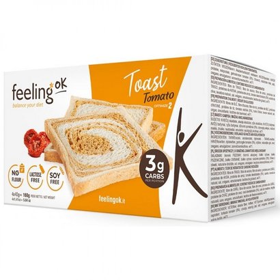 Feeling OK Proto toast tomaat 4x40g (= 4 zakjes a 4 toast)