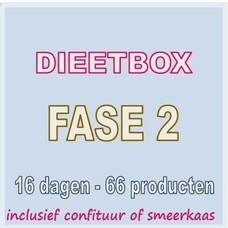 16 dagen FASE 2 dieetbox. Weekprijs = 55,9 euro/week