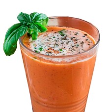 Proteïne gazpacho (koude of warme tomatensoep)