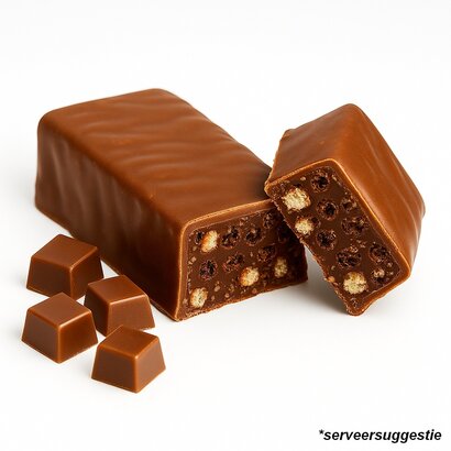 Low carb chocolade crunch reep