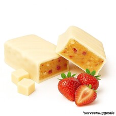 Low carb aardbei crunch proteïne reep