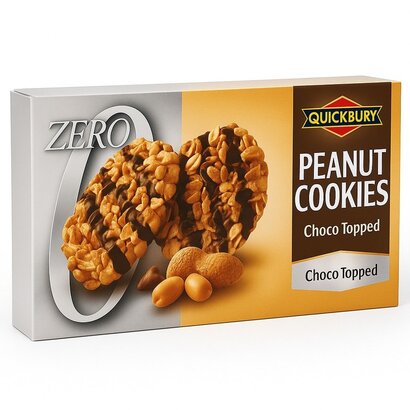 Quickbury suikervrije chocolade peanut koeken (125g)
