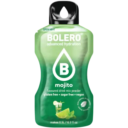 Bolero drink mix Mojito (12 sticks): een suikervrije limonade drank in mojito smaak