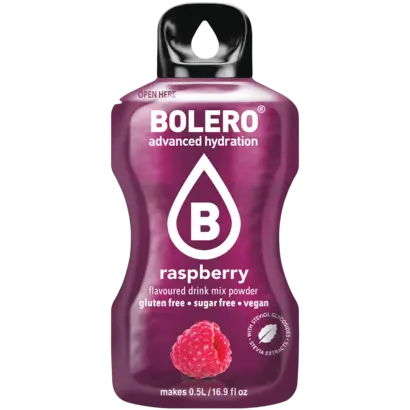 Bolero drink mix Raspberry (12 sticks): een suikervrije limonade drank in frambozen smaak