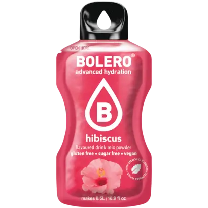 Bolero drink mix Hibiscus (12 sticks): een suikervrije limonade drank  in hibiscus smaak