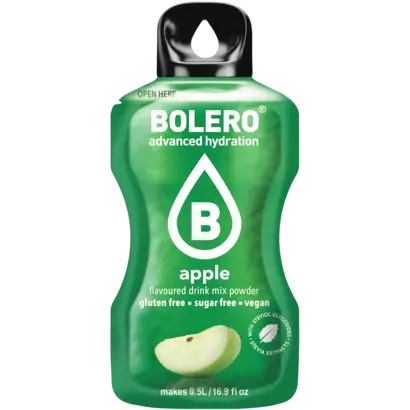 Bolero drink mix Apple (12 sticks): een suikervrije limonade drank  in appel smaak