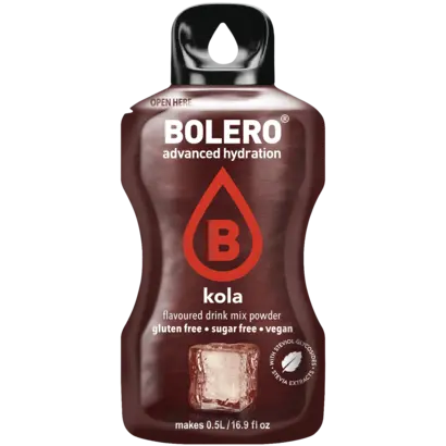 Bolero drink mix Kola (12 sticks): suikervrije limonade in cola smaak