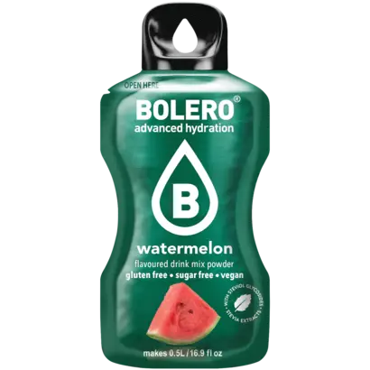 Bolero drink mix watermelon (12 sticks): suikervrije limonade in watermeloen smaak