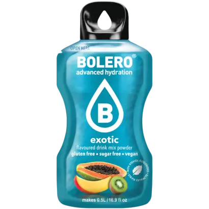 Bolero drink mix exotic (12 sticks): suikervrije limonade in exotisch fruit smaak