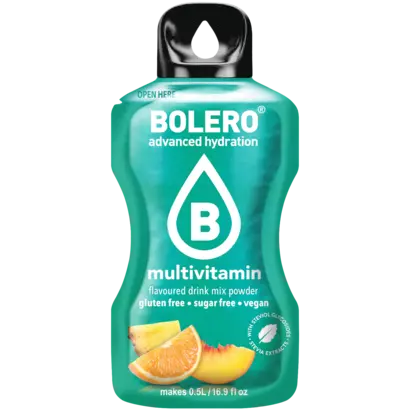 Bolero drink mix Multivitamin (12 stikcs): suikervrije limonade met multivruchten smaak