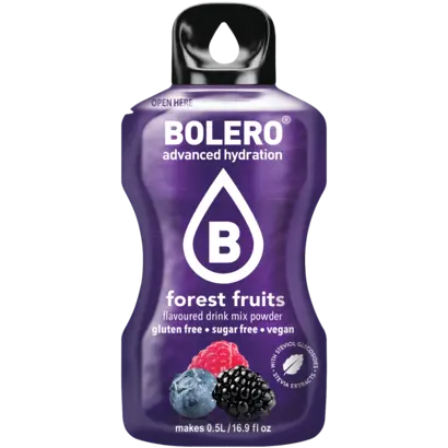 Bolero drink mix forest fruit ( sticks): suikervrije limonade in bosvruchten smaak
