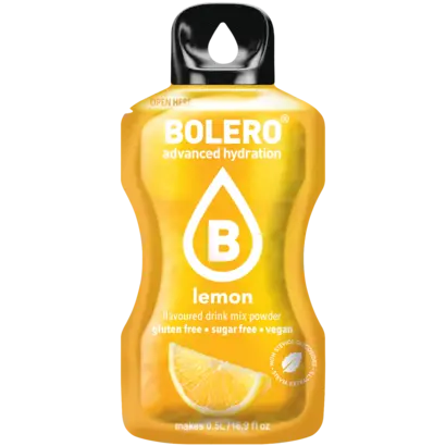 Bolero drink mix Lemon (12 sticks): koolhydraatvrije limonade in citroen smaak