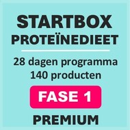 28 dagen FASE 1 startbox voor een premium proteinedieet. Weekprijs = 65,95 euro/week