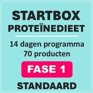 14 dagen FASE 1 startbox voor een standaard proteinedieet. Weekprijs = 64,95 euro/week
