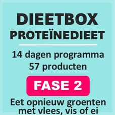 14 dagen FASE 2 dieetbox proteinedieet. Weekprijs = vanaf 53,98 euro/week
