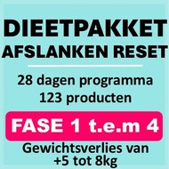 28 dagen RESET dieetpakket afslanken. Weekprijs = 61,39 euro/week
