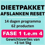 14 dagen RESET dieetpakket afslanken. Weekprijs = 62,63 euro/week