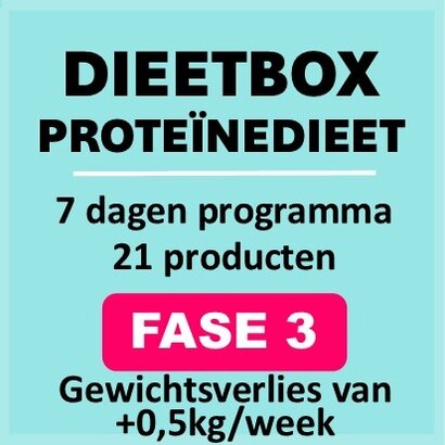 7 dagen FASE 3 dieetbox proteinedieet.